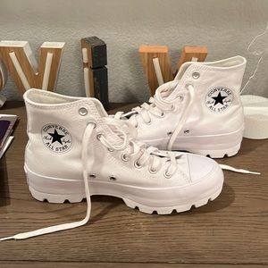 White never been worn converse